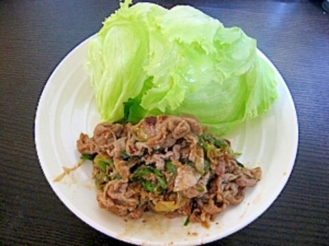 自家製焼肉のタレで味付け…豚と長ネギの炒めたん